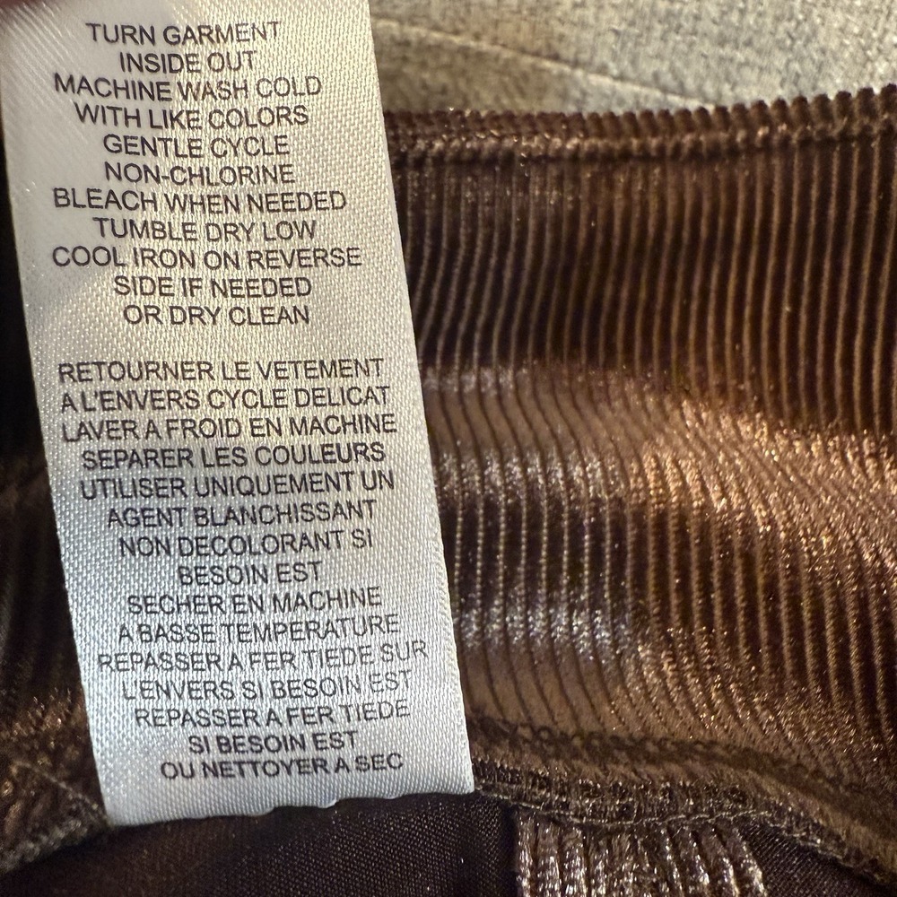 T Tahari Velour‎ Leggings Womens M Brown Pull On Stretch Lounge - Picture 4 of 12